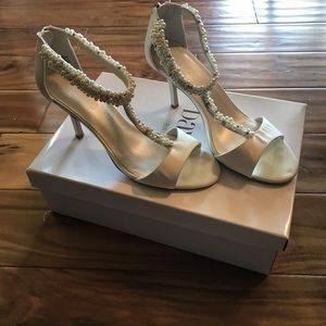 Ivory Wedding Heels with Pearls/Crystals